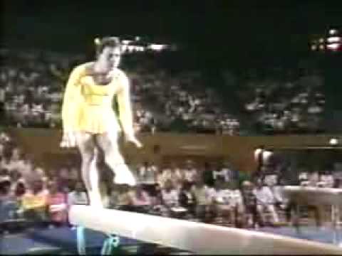 1988 Paul Hunt Gymnastics Comedy Beam Routine - YouTube