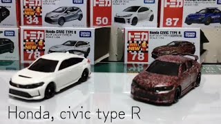 【2022年 12月】HONDA の新車 civic type R !!  レア物品 即売り切れ！【タカラトミー＆トミカ】「ミニカー」かっこいい…！