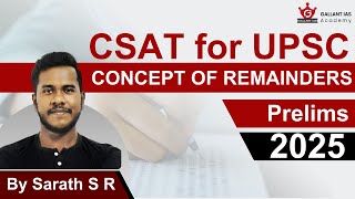 Concept of Remainders | CSAT for UPSC CSE 2025 | Gallant IAS