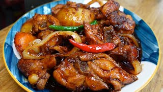 马来式香辣酱油鸡Ayam Masak Kicap🐔微辣带甜，粘满酱汁超级好吃，配上米饭两碗都不够Malay style spicy soy sauce chicken Ayam Masak Kicap