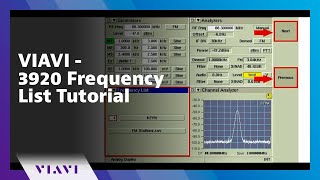 VIAVI - 3920 Frequency List Tutorial