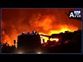 delhi massive fire in plastic godown at pvc market in tikri kalan watch video oneindia news