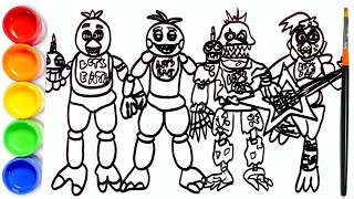 How to draw Five Nights at Freddy's | Chica | Glamrock Chica | Nightmare Chica | Funtime Freddy