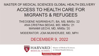 MMSc-GHD 10th Anniversary Panel: Access to Healthcare for Migrants and Refugees