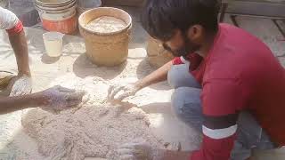 Mixing Marble Dust +CMC +Water + Fevicol for making Wall plaster