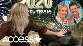 Ryan Seacrest Falls Off His Chair On Live TV And Kelly Ripa's Reaction Is Everything