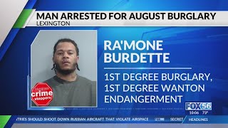 Tip leads to arrest of burglary suspect in Lexington