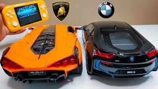 RC BMW i8 Silver Edition Official Car Vs Lamborghini Sian Unboxing & fight - Chatpat toy tv