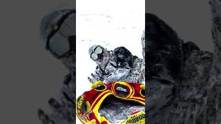 Man Falls While Attempting Sledding on Snow - 1545760