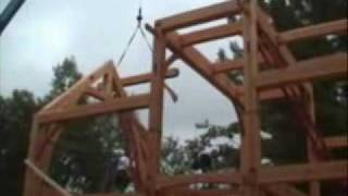 Riverbend Timber Framing - Installing Timber Girts