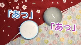 同時に喋りだして「あっ」ってなるGoogle HomeとAmazonアレクサ