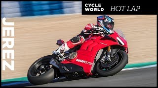 Circuito de Jerez on the 2019 Ducati Panigale V4 R | Hot Lap