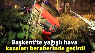 Ankara'da 3 Ayrı Noktada Trafik Kazası Meydana Geldi; 4 Kişi Yaralandı