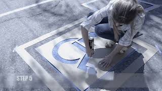 6 EASY steps to mark your handicap spot | Affordable Pavement Stencils | USA