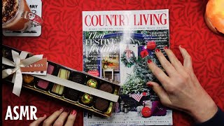 ASMR | Magazine Browsing \u0026 Chocolate Tasting at Coffee Time! Whispered