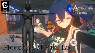 ZZZ Hoshimi Miyabi | 3D Character Creation Process | Episode 4 - Retopology