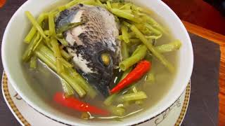 សម្លម្ជូរត្រកួនក្បាលត្រី |Easy Food-Khmer Food|- Vichheka SOK