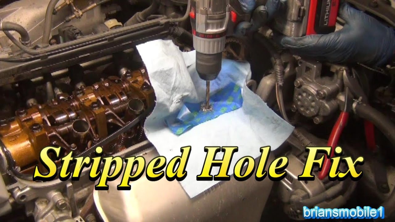 How To Fix A Stripped Bolt Hole Threaded Inserts - YouTube