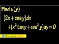 Find a special integrating factor mu(y) for an almost-exact differential equation