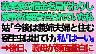 【スカッとする話】義実家の借金を返し、仕事をしながら家事を強要させられていた私。義母『今後は義姉夫婦と住むから！』と追い出した結果→後日、義母が顔面蒼白にw