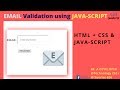 Email validation using JAVA-SCRIPT, HTML-5 & CSS-3 { Form Validation } | Sunrise 252 |