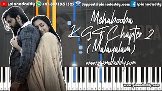 Mehabooba KGF Chapter 2 (Malayalam) - Mehabooba Piano Cover - RockingStar Yash - Easy Piano Notes