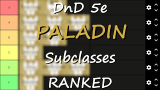 D\u0026D 5e Paladin Subclass Tier List