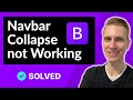 Navbar Collapse not Working in Bootstrap 5 (SOLVED)