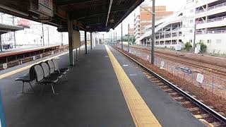 名鉄神宮前駅1番線　普通岩倉行き到着