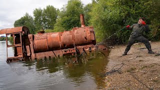Found Parts Of Train Underwater During Magnet Fishing!