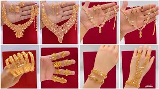 #2025gold jewellery collection for girls//latest design with weight//gold necklace light weight/gold