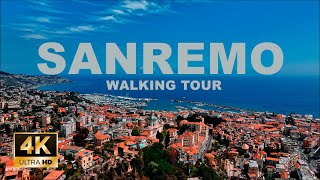 ❤️ Sanremo, Liguria Walking Tour (with captions) - 4K