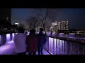 【4k60fps】 night walk in gwanggyo lake park suwon korea 광교호수공원