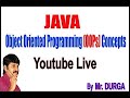 Object Oriented Programming (OOPs) Concepts In Java __ by Durga sir