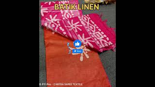 BATIK LINEN SAREE WITH BP #saree #new #fashion  #tranding  #viral #bangladesh  #assam