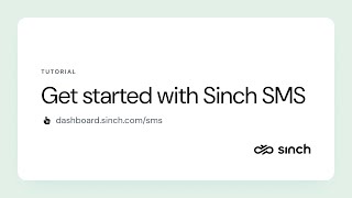 Get started with Sinch SMS