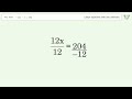 linear equation with one unknown solve 12x 1=203 step by step solution