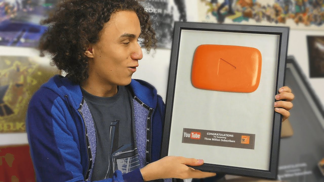 Orange Youtube Playbutton Reward 3 000 000 Subscribers Special