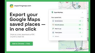 How to export Google Maps Saved lists in 2026