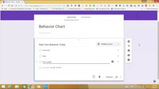 Using Google Forms for Behavior Charts