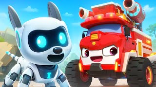 Earthquake Rescue Team | Rescue Robot Dog🐾 | Monster Truck | Kids Songs | BabyBus - Cars World