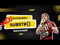 substr method in javascript | javascript string tutorial in tamil.