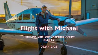 Flight with Michael - Piper PA-28R-200 Cherokee Arrow  C-GFLY