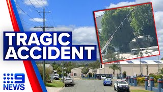 Queensland man dies after being crushed by ‘large fibreglass pool’ | 9 News Australia