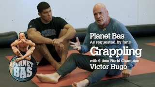 Sharing grappling techniques with Victor Hugo, 6 time BJJ World Champion