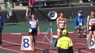 【女A6】2023  第27回  春季記録会  女子A 100ｍ  タイムレース6組