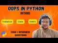 Python OOP: Instance, Class, and Static Methods Explained