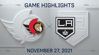 NHL Highlights | Senators vs. Kings - Nov. 27, 2021