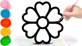 Flower Drawing | How to Draw Rainbow Flower Easy Step by Step