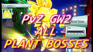 Plants vs Zombies Garden Warfare 2 All Plant Bosses | Sunflower Queen | Super Bean | Big Stump...